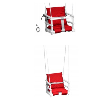 Wózek wielofunkcyjny 3w1 AMBERLINE PERLO + 04 Czerwony + Biały